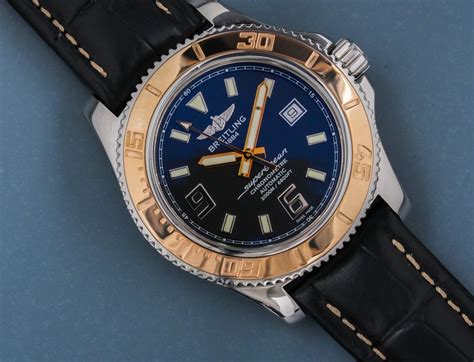 breitling superocean 44 gold bezel